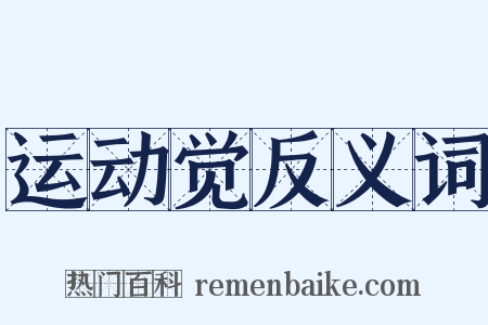 运动觉反义词是什么意思的图片